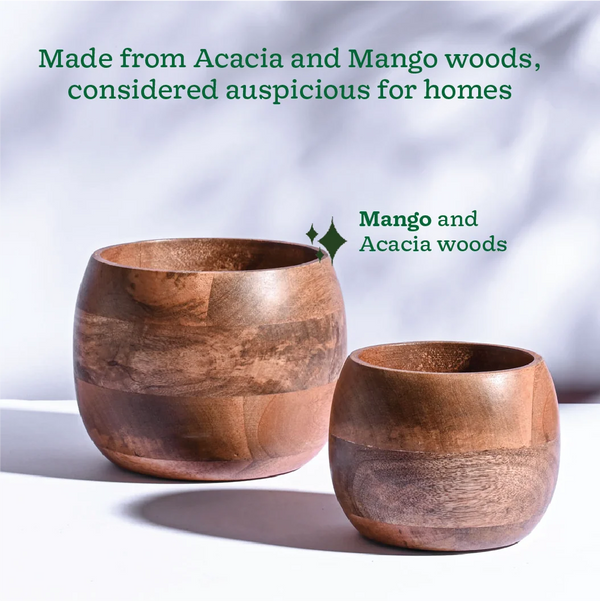 Wooden Decorative Planter Pot – Premium Indoor Flower Pot for Home & Office