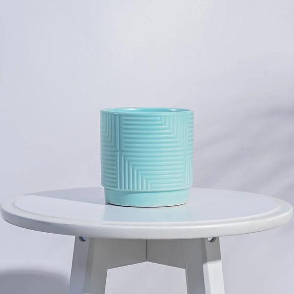 Modern Textured Ceramic Planter Pot – Decorative Indoor Flower Pot for Home & Office